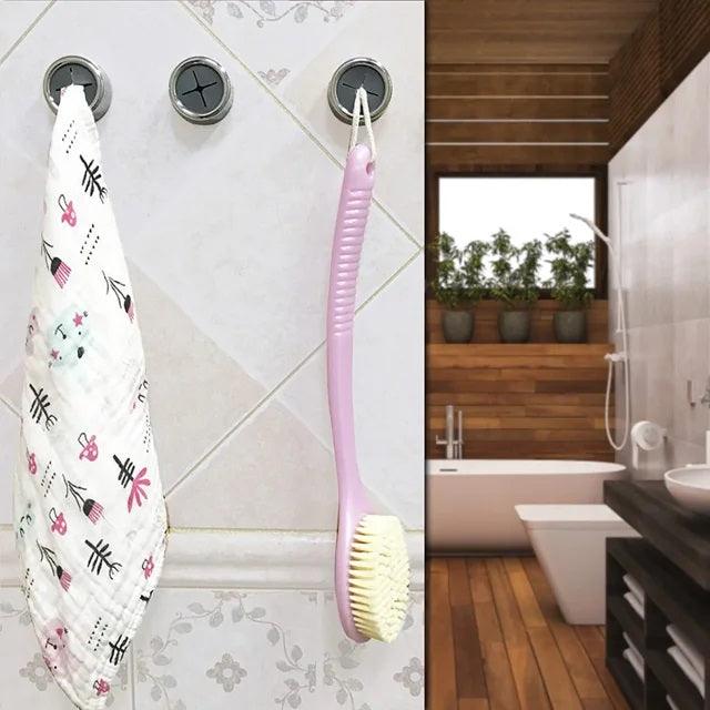 black wall towel holder