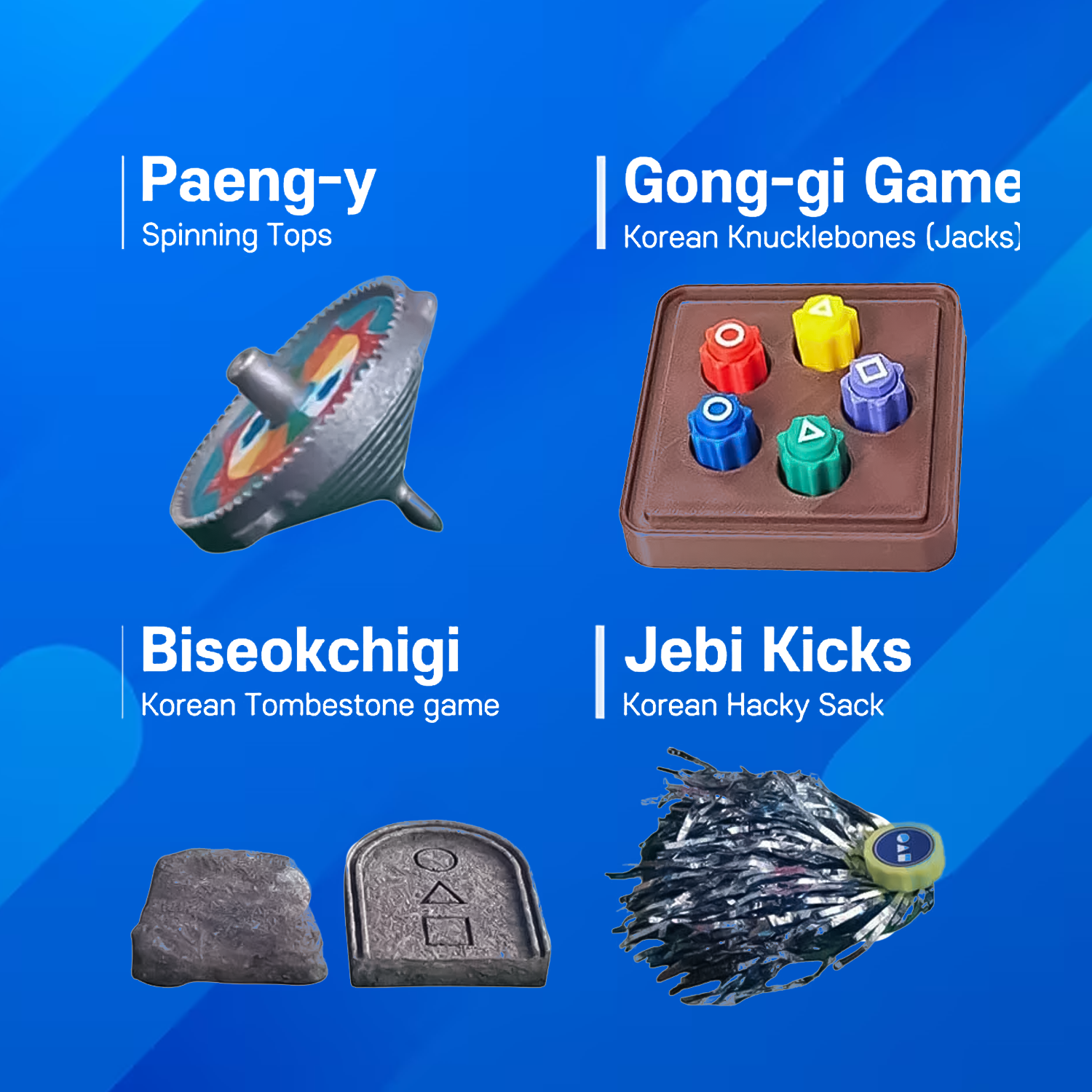 Traditional gong gi game set from Squid Game