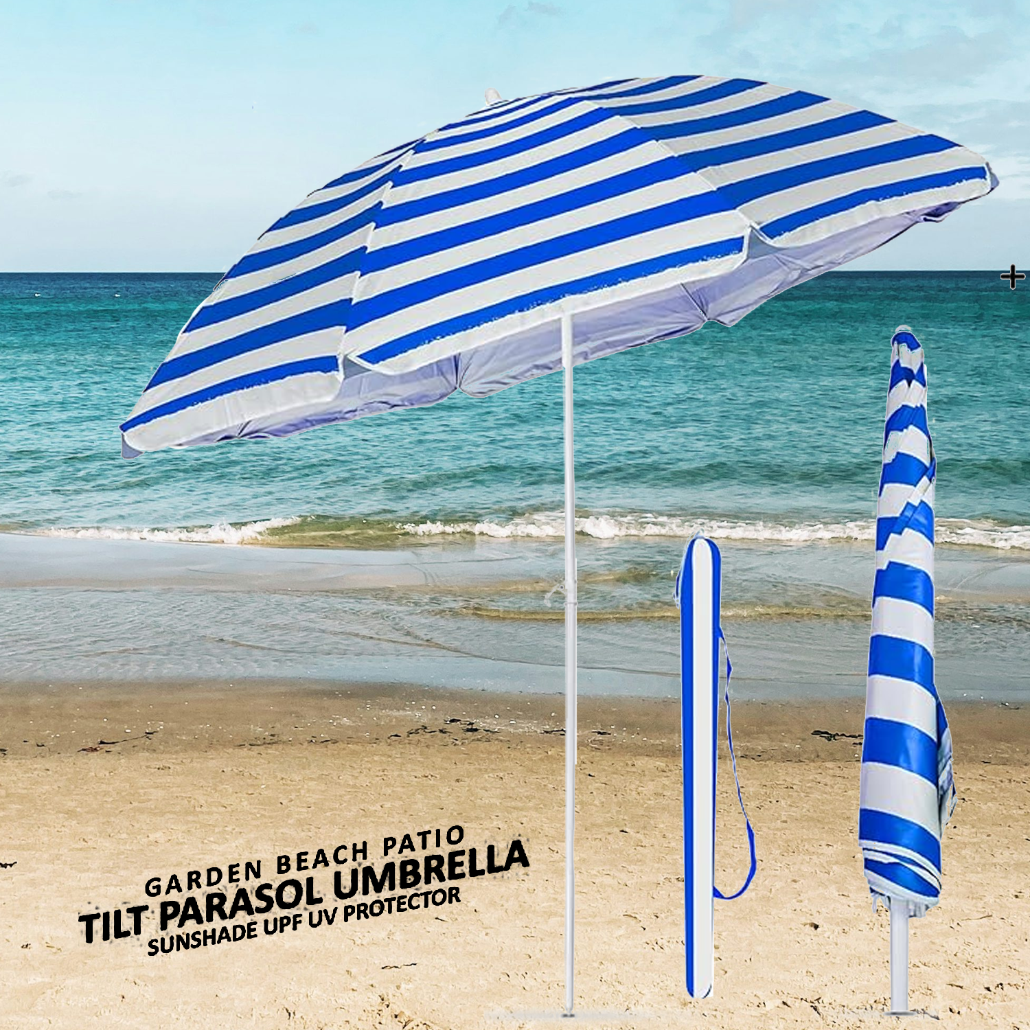 UV-protection umbrella for backyard shade