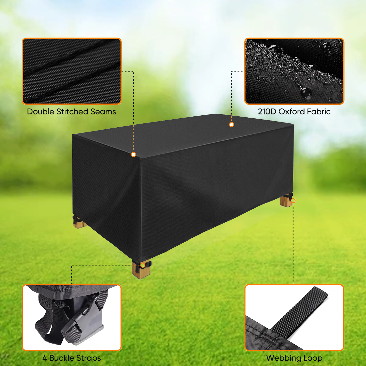 UV-resistant outdoor sofa and bench covers