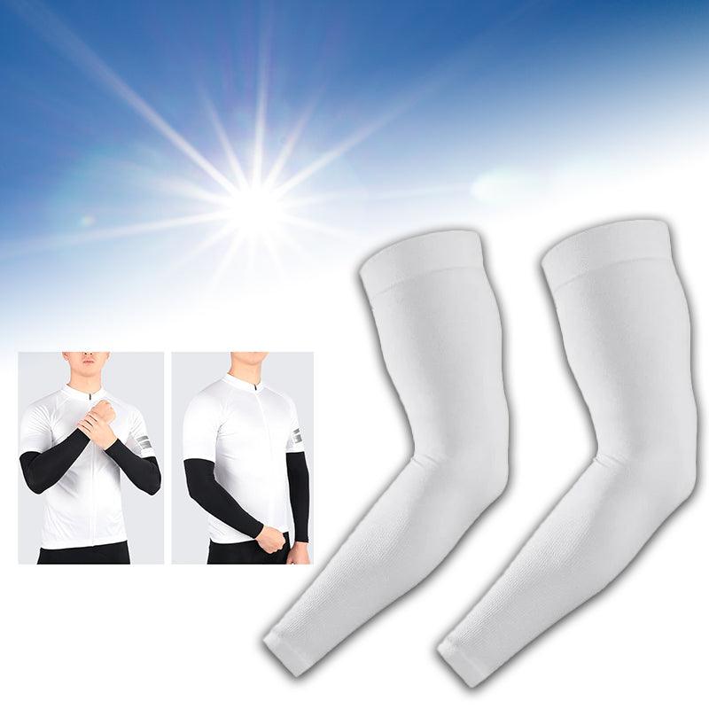 UV Protection Arm Sleeves White