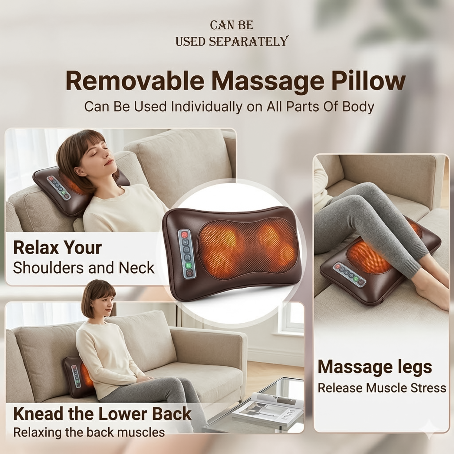 Vibrating massage mat for home and office use