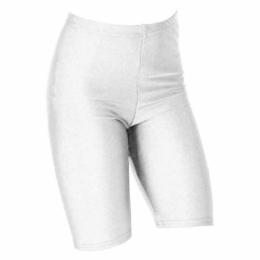 White High Waisted Cycling Shorts