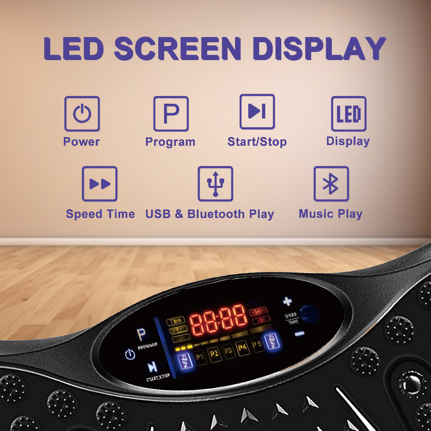 Whole-body vibration platform for muscle toning