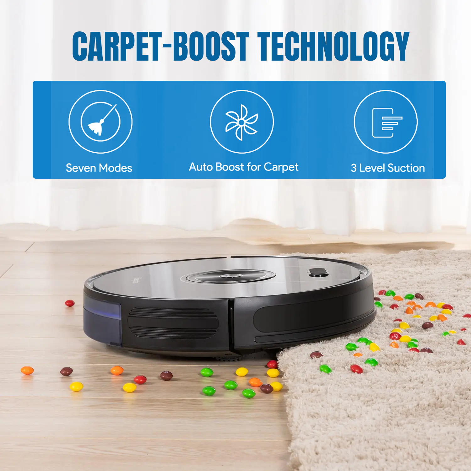 WiFi-enabled robot vacuum cleaner with app control