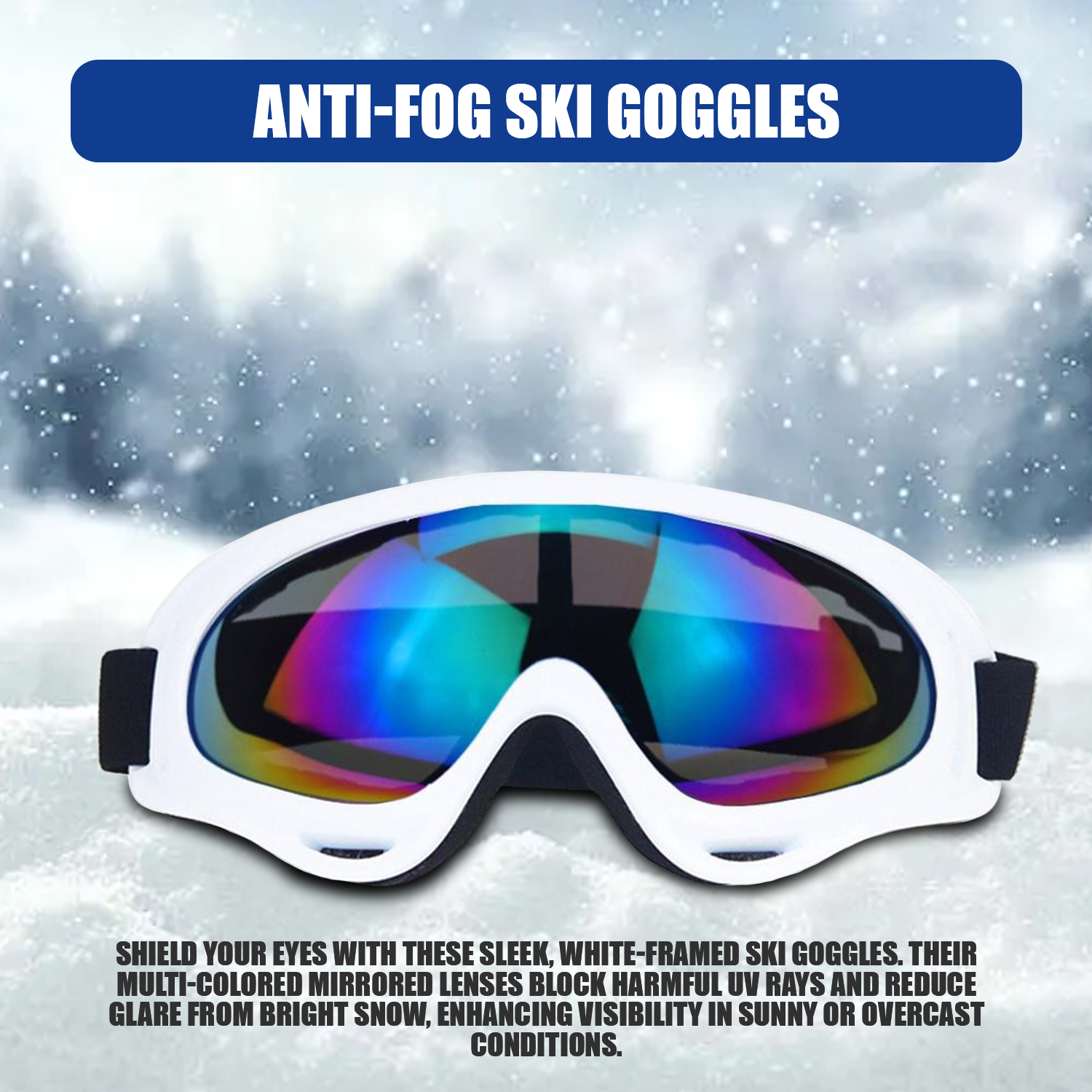 Winter ski gear set for outdoor snow sports