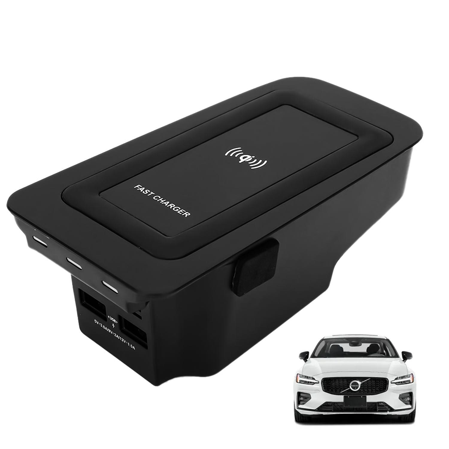 Wireless phone charger for car