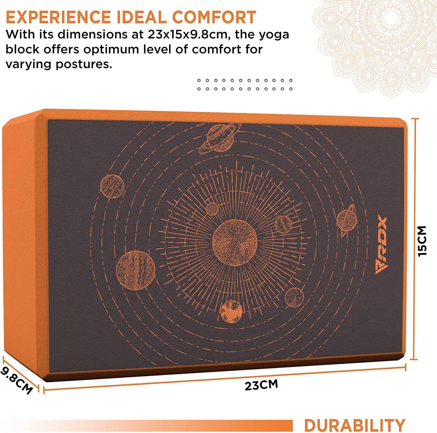 RDX Yoga Block Set - High Density Eva Foam Yoga Brick Easy Grip Surface