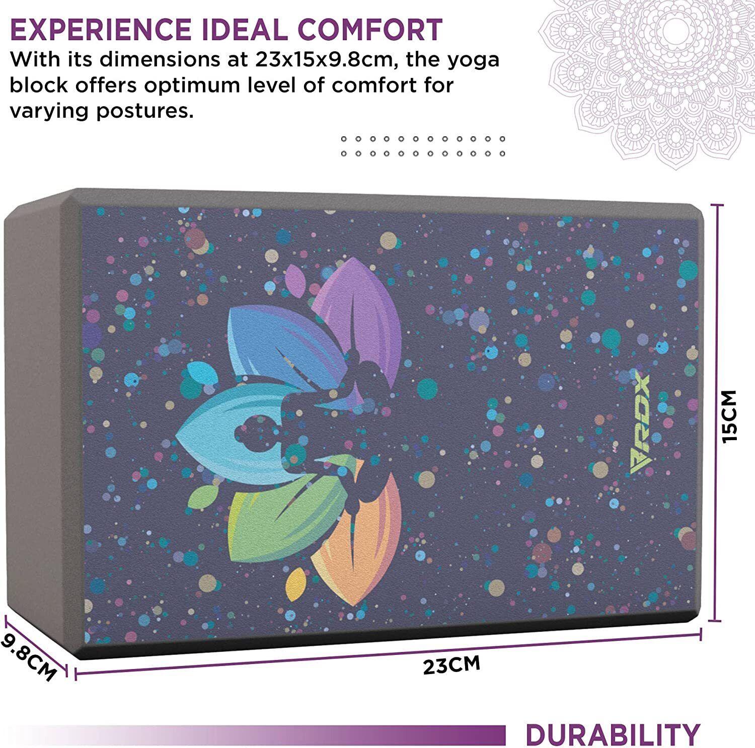 RDX Yoga Block Set - High Density Eva Foam Yoga Brick Easy Grip Surface