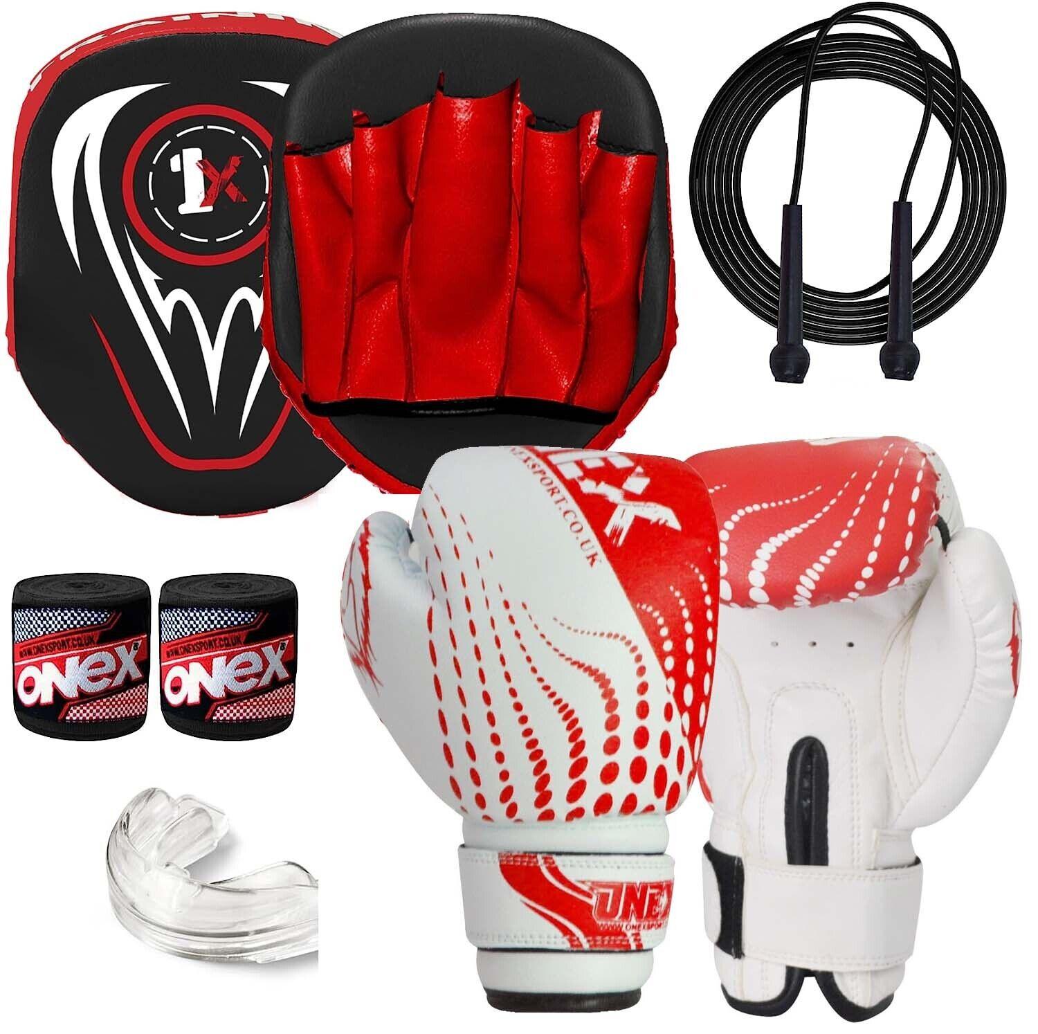 boxing gloves with pads