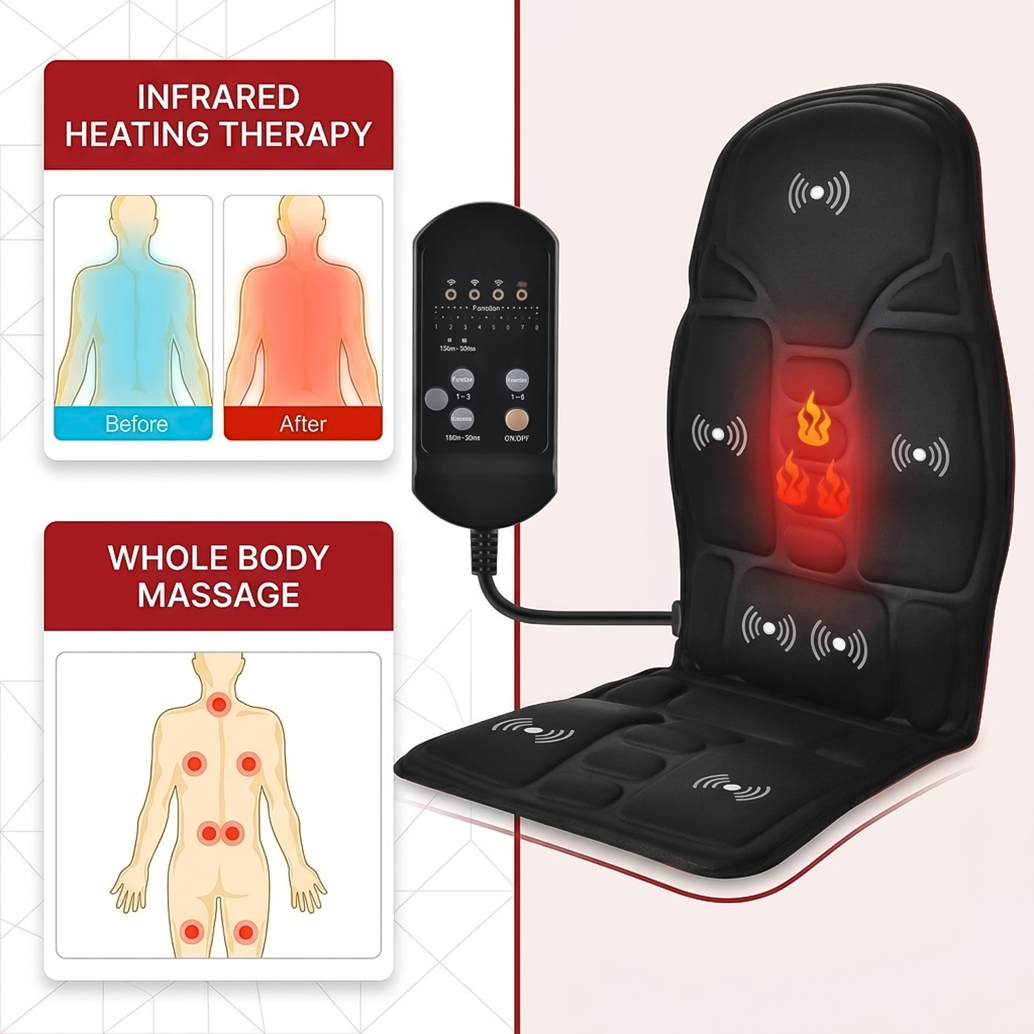 heated massage seat cover