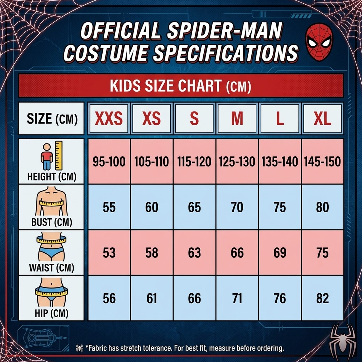 kids size chart