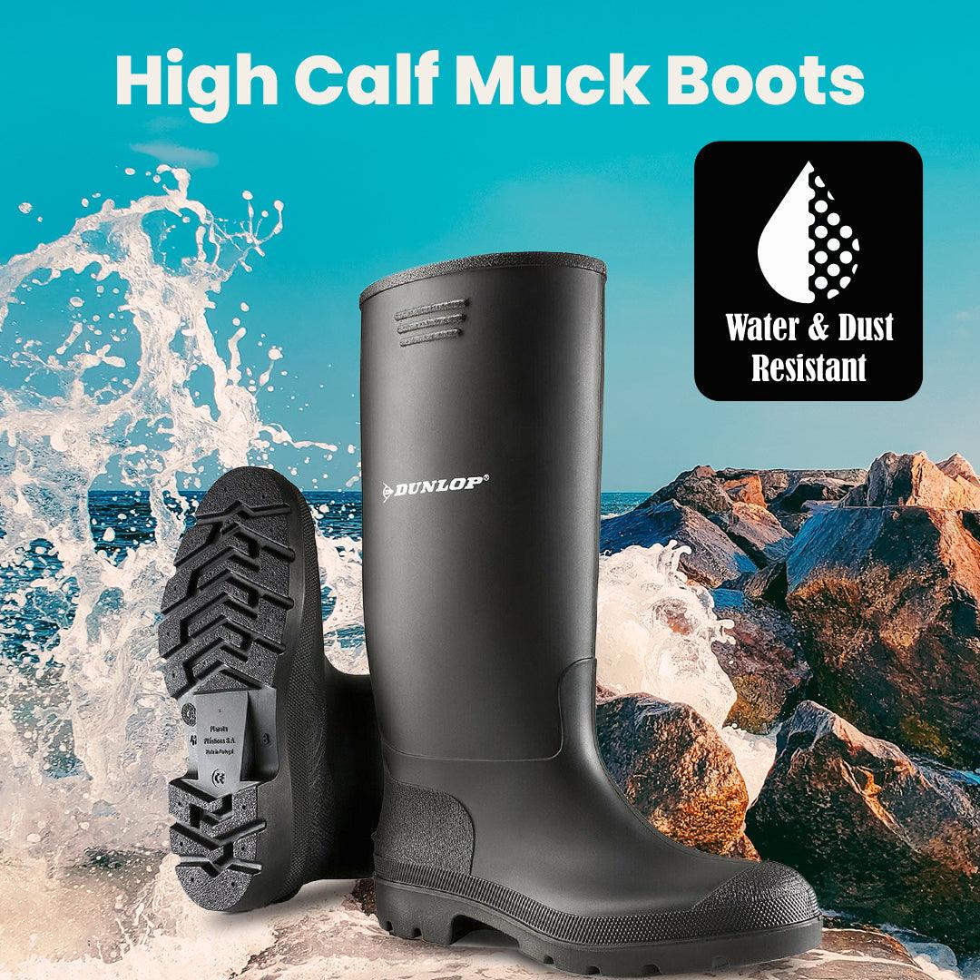 knee high rubber boots