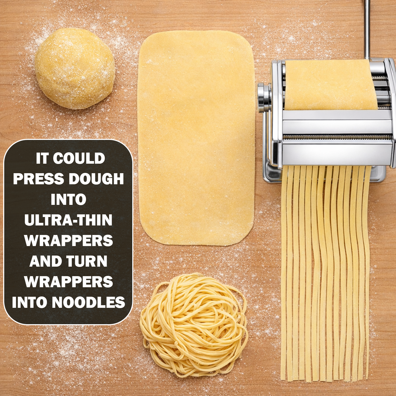 pasta dough with pasta maker