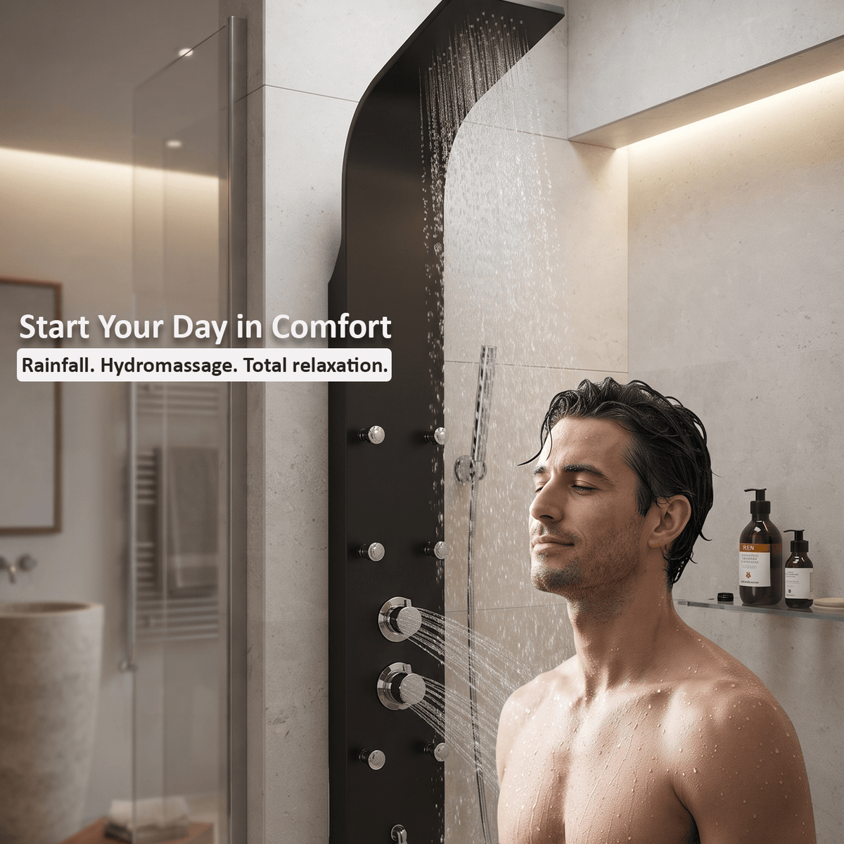 rainfall shower panel