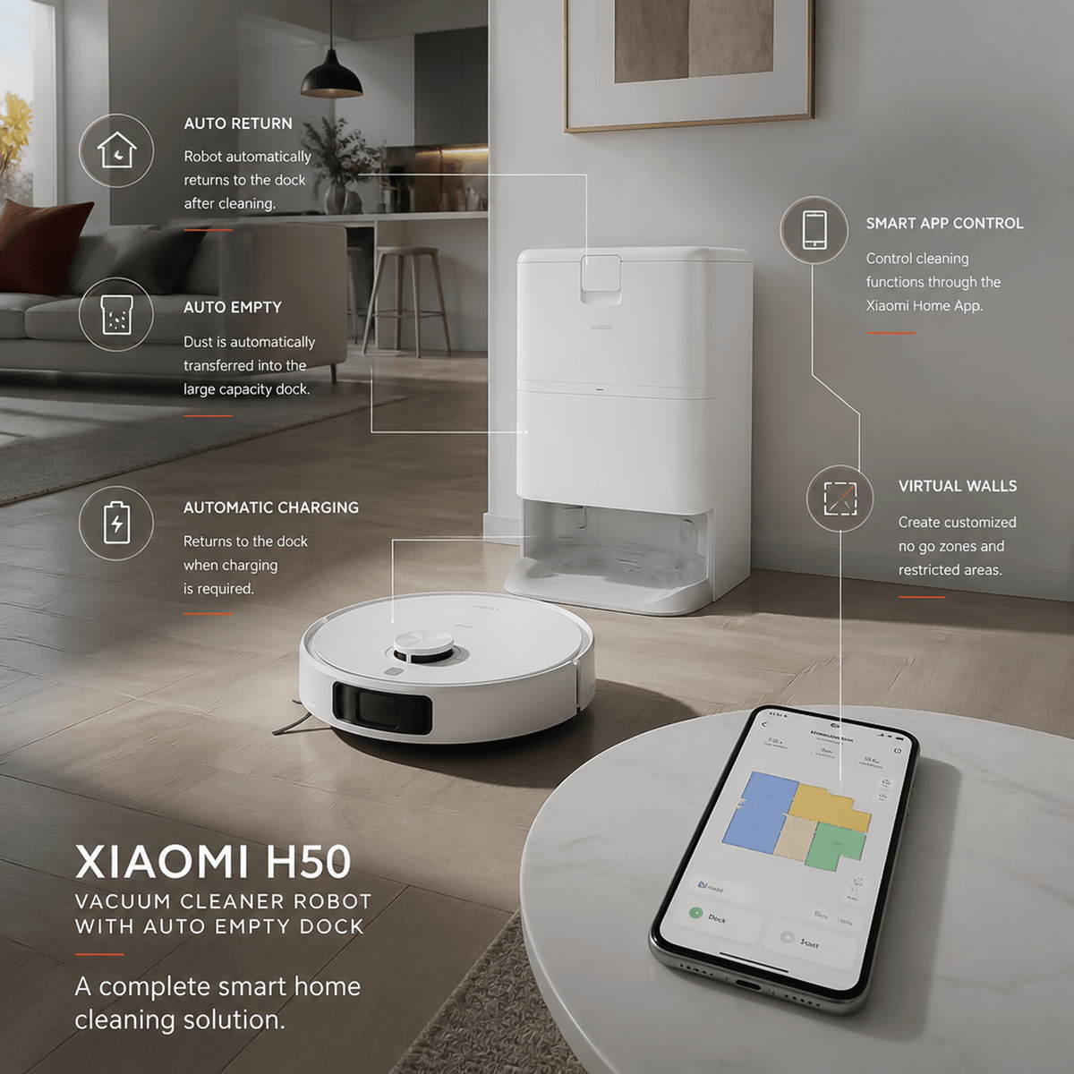 robot vacuum with auto empty dock