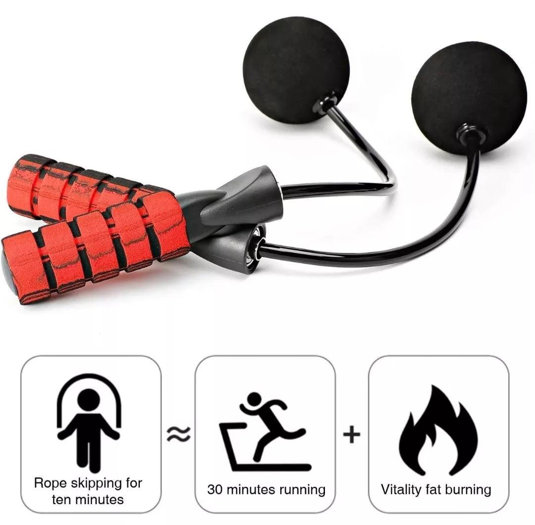 Ropeless Skipping Rope - Jump Rope, Adjustable Weighted Cordless Jump Rope for Men Women Kids - Maskura - Get Trendy, Get Fit