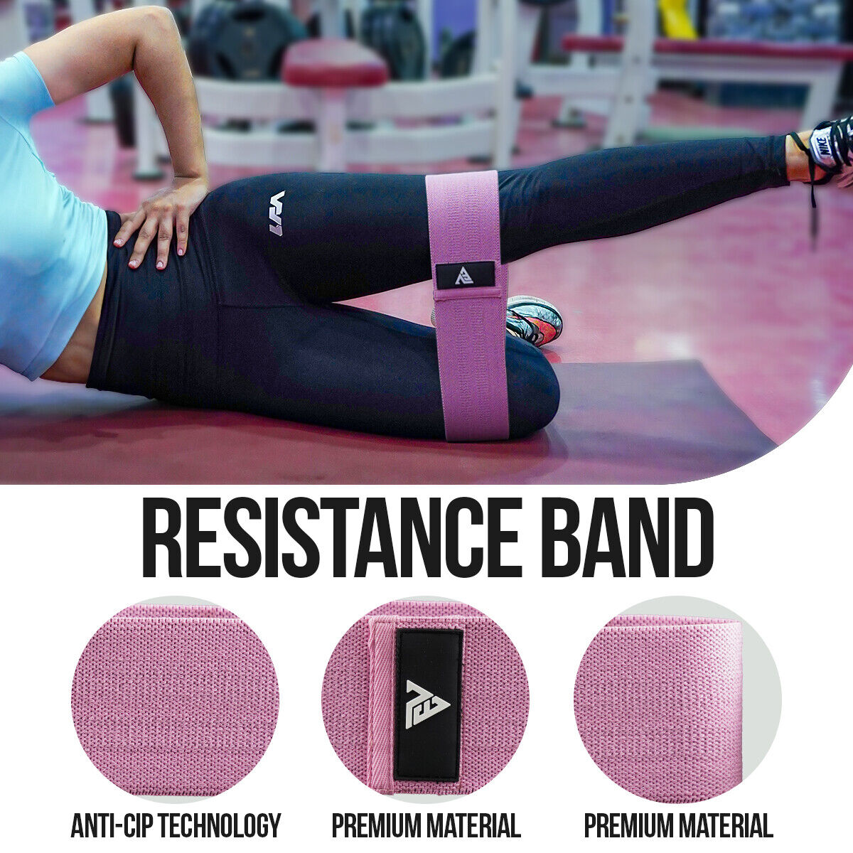 Barbell Pad Ankle Straps Pink 2