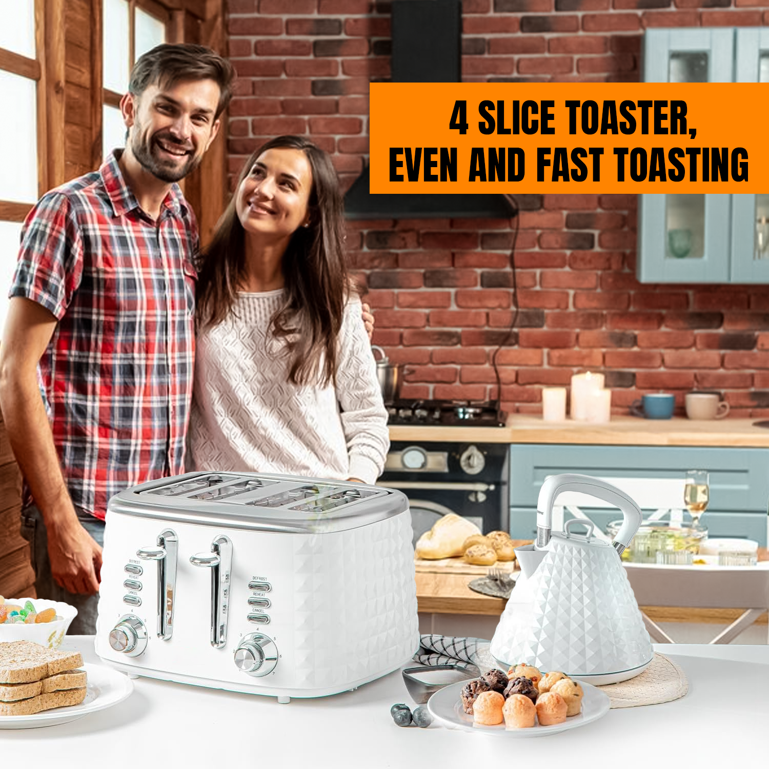 slice toaster and kettle kitchen appliance set