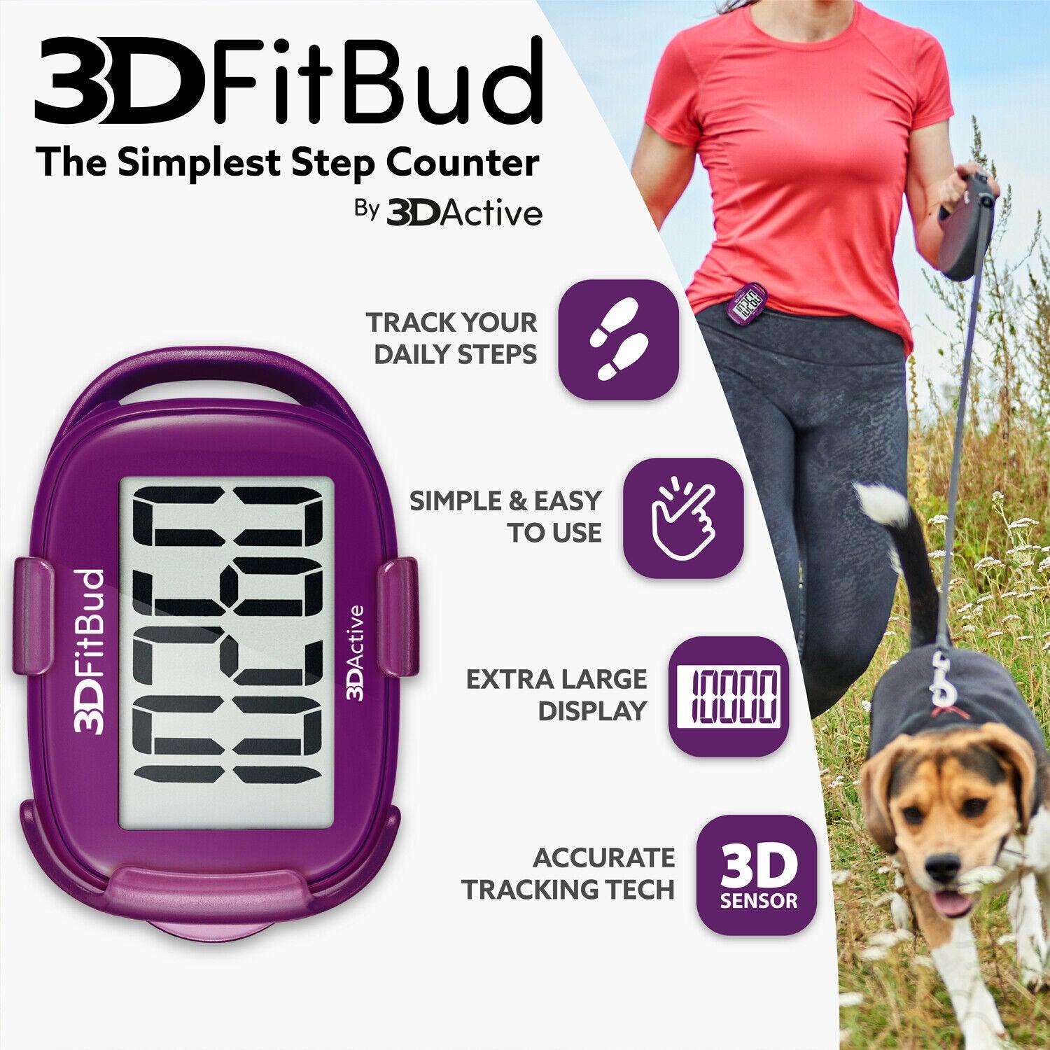 Simple Step Counter - Simple Step Counter Walking 3D Pedometer with Clip and Lanyard, A420S