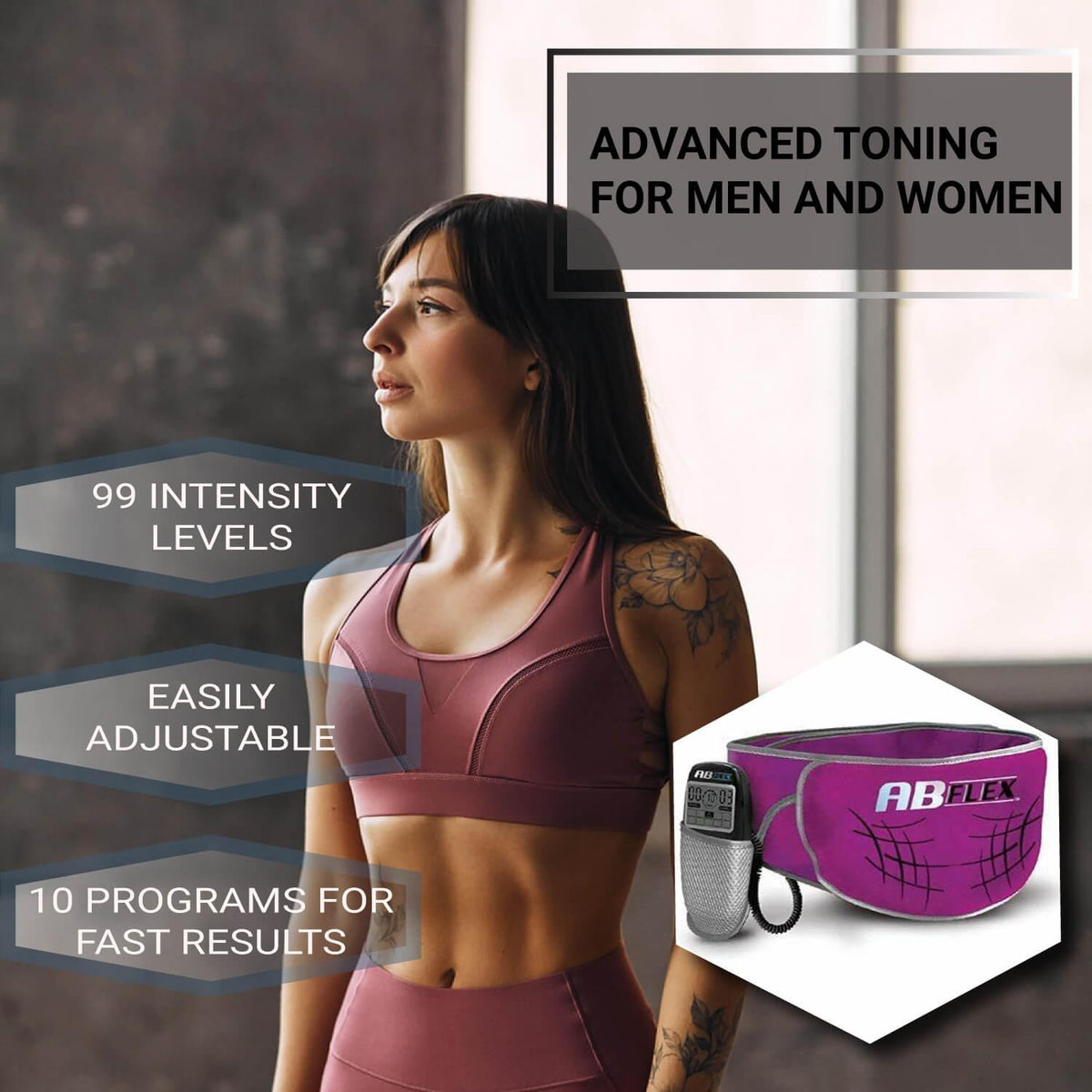 Ab Flex Ab Toning Belt for Slender Toned Stomach Muscles 