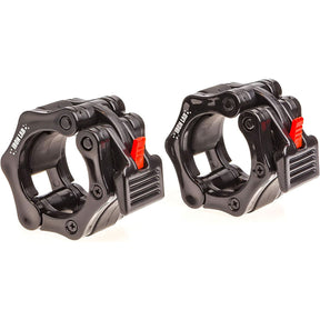 Iron Lab Olympic Barbell Collar Pair - 2" Inch Pro ABS Locking Set of 2 Black Clamps Perfect for Pro Crossfit Strong Lifts