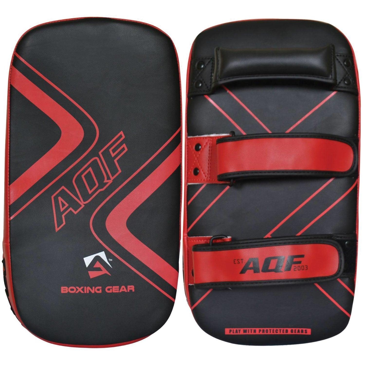 Thai Boxing Pads - Thai Kick Pad Strike Shield Twin 2 Pack - PRO Curved Pair Pads Boxing Karate MMA Training Equipment Muay Thai Focus Hook