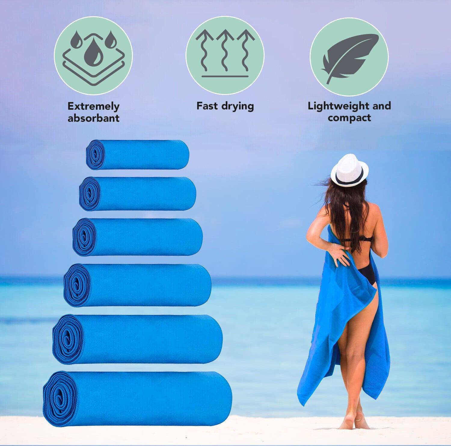 Eono Microfiber Towel - Perfect Sports Towel, Microfibre Towel, Perfect Sports Towel, Travel Towel, Swimming Towel, and Beach Towel, Fast Drying