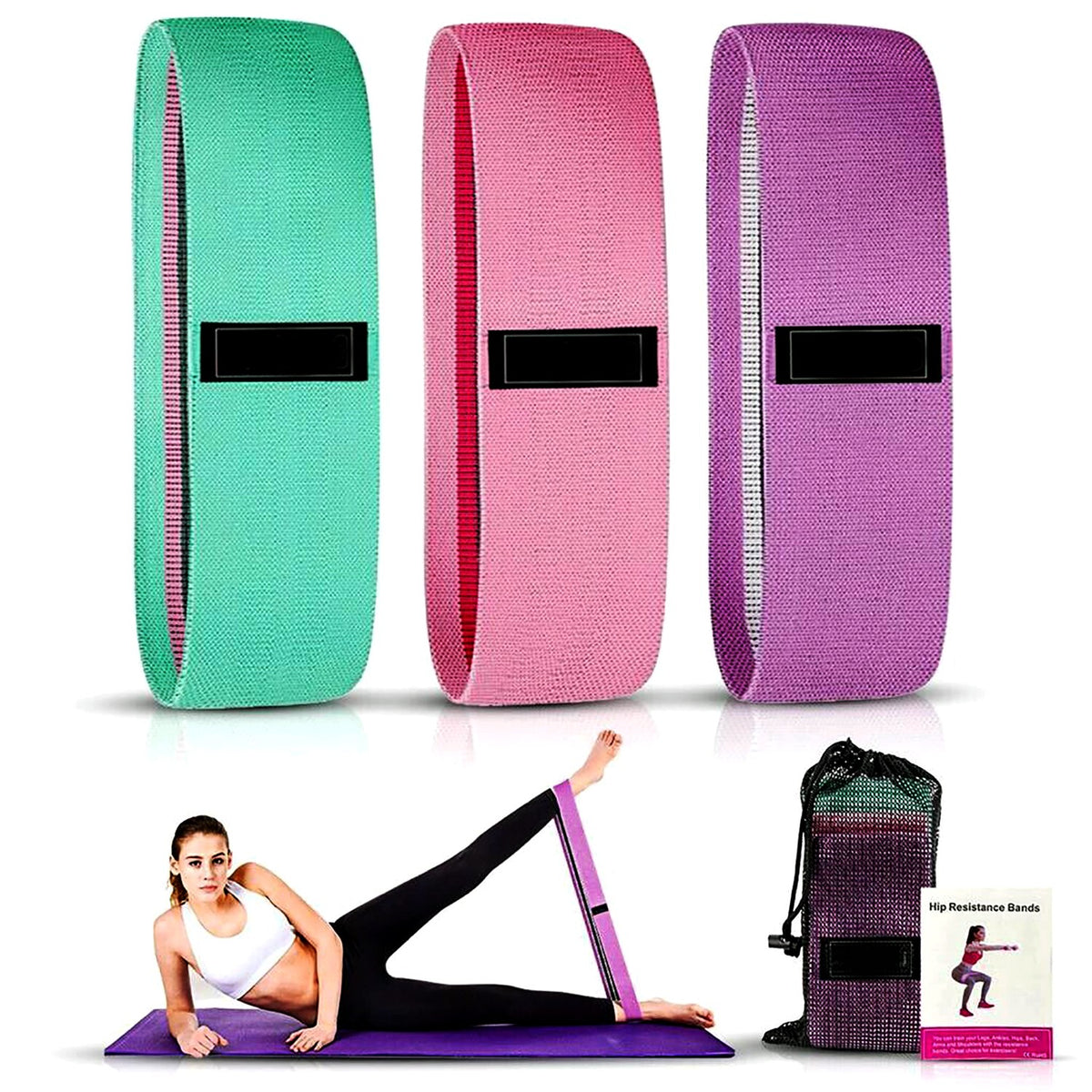Premium Fabric Resistance Bands for Exercise