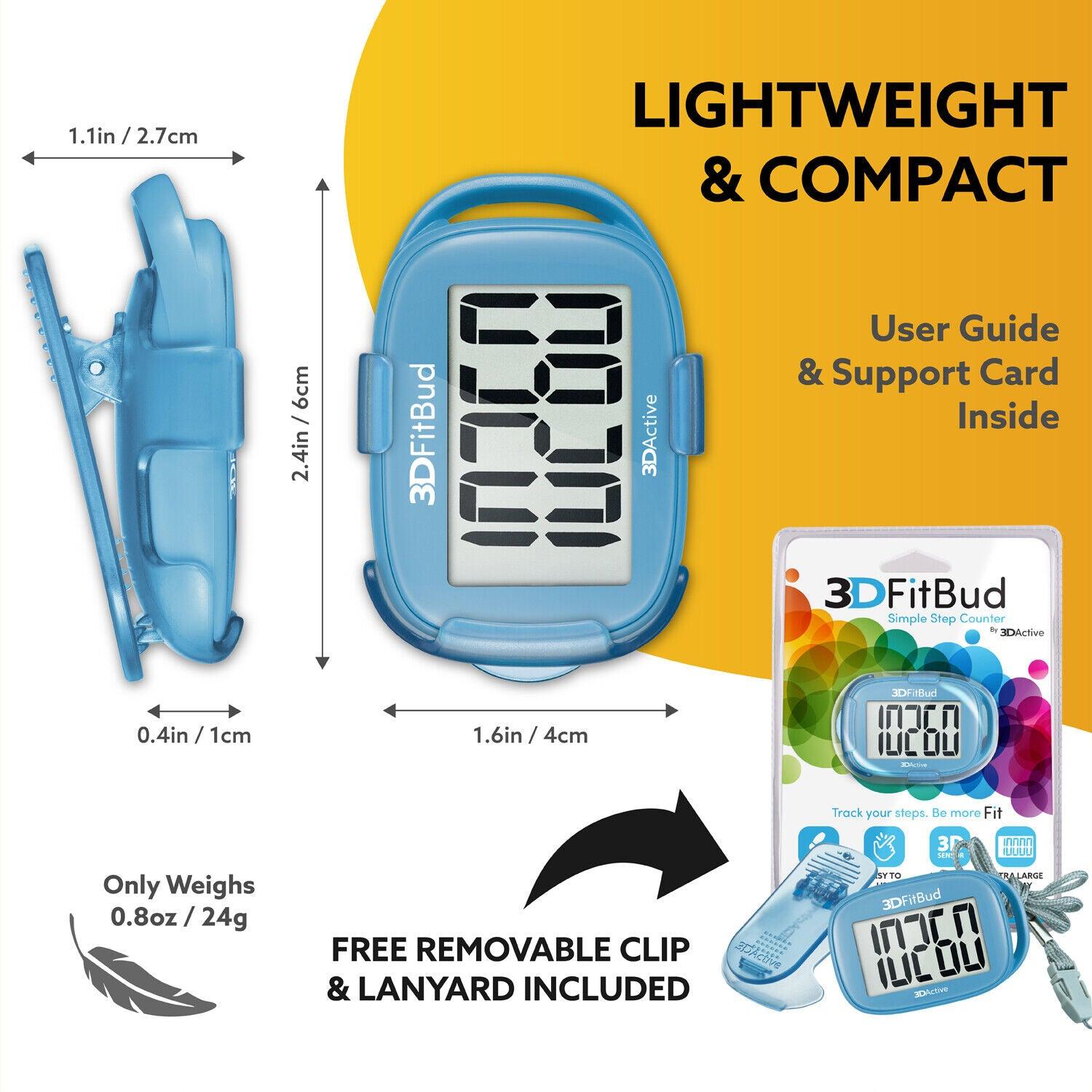 Simple Step Counter - Simple Step Counter Walking 3D Pedometer with Clip and Lanyard, A420S