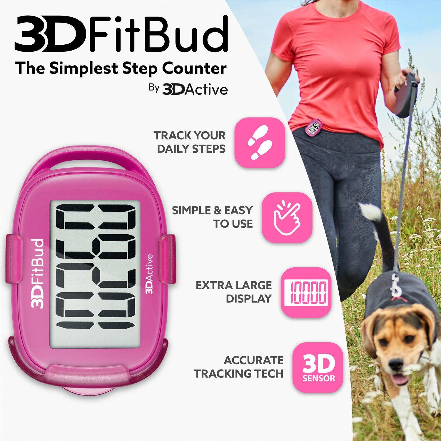 Simple Step Counter - Simple Step Counter Walking 3D Pedometer with Clip and Lanyard, A420S