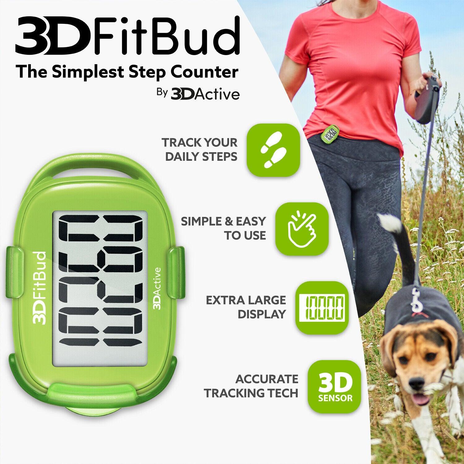 Simple Step Counter - Simple Step Counter Walking 3D Pedometer with Clip and Lanyard, A420S