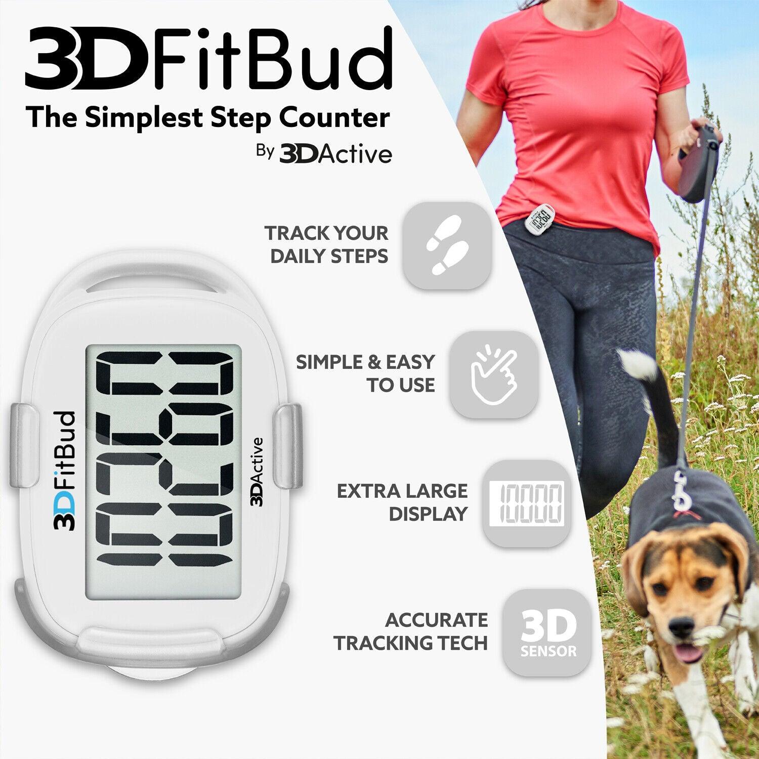 Simple Step Counter - Simple Step Counter Walking 3D Pedometer with Clip and Lanyard, A420S