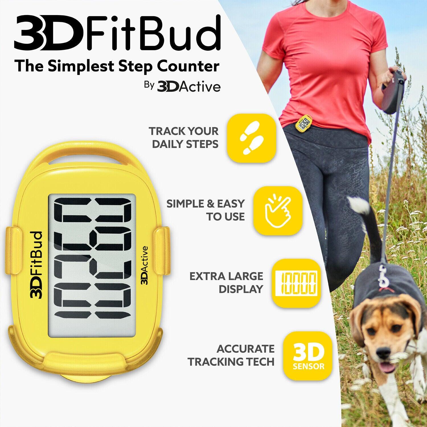 Simple Step Counter - Simple Step Counter Walking 3D Pedometer with Clip and Lanyard, A420S