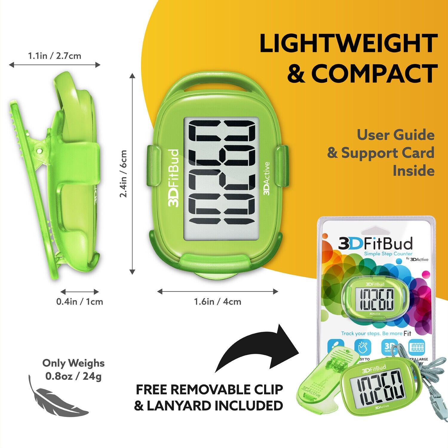 Simple Step Counter - Simple Step Counter Walking 3D Pedometer with Clip and Lanyard, A420S