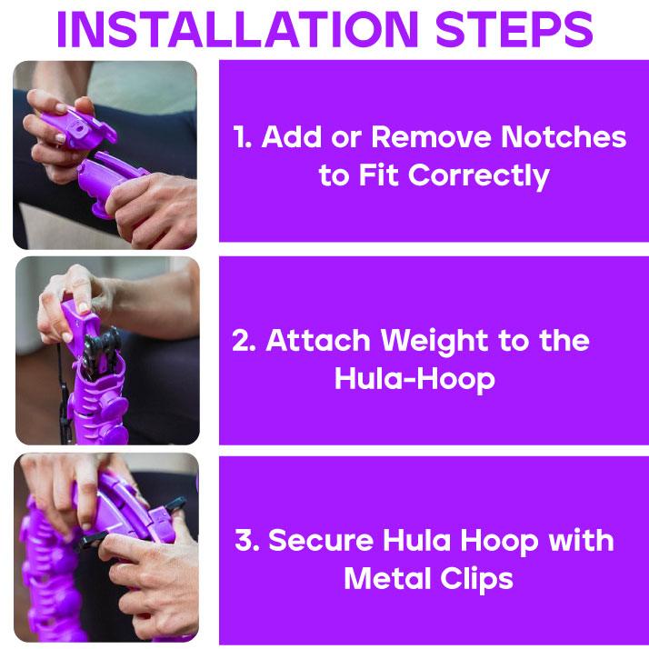 MASKURA Smart Weighted Hula Hoop With Counter 27 knots - Weight Loss Hula Hoop, Smart Fitness, Adjustable Ring Size With Counter Suitable For Adult