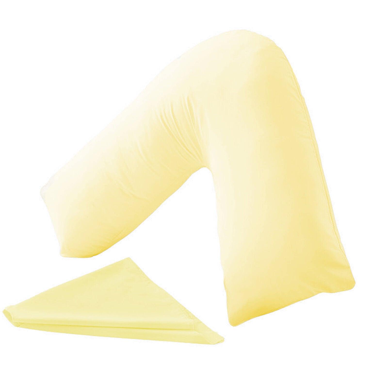 V Shaped Pillow Case Cover - Anti Allergy Triangle Pillow for Nursing, Maternity & Pregnancy – Extra Hollowfibre Cushioning to Supports Neck Head