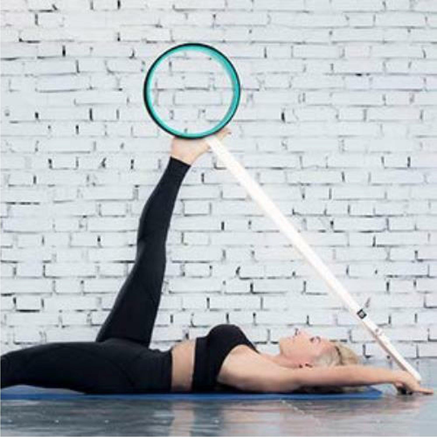 yoga wheel with strap