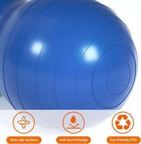 Peanut Exercise Ball - Abaodam Yoga Ball Peanut Exercise Ball with Hand Pump - Anti Burst Peanut Balance Ball for Labor Birthing, Physical Therapy