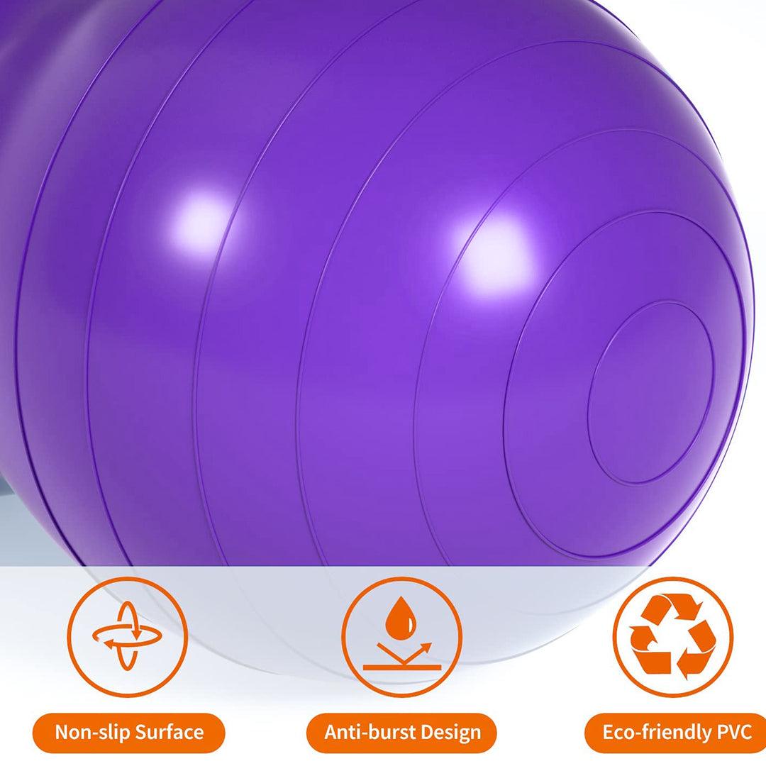 Peanut Exercise Ball - Abaodam Yoga Ball Peanut Exercise Ball with Hand Pump - Anti Burst Peanut Balance Ball for Labor Birthing, Physical Therapy