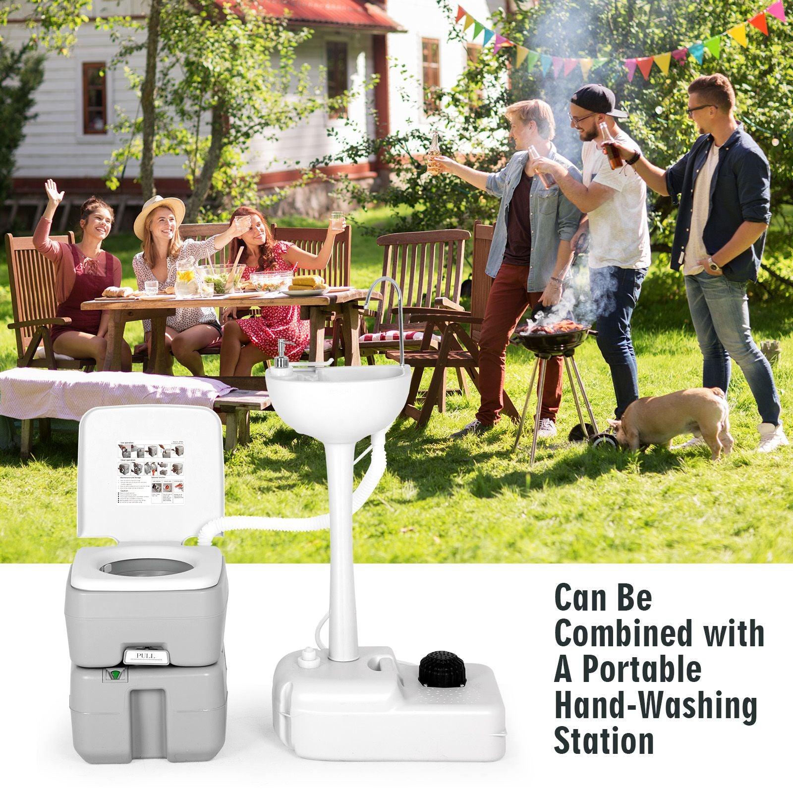 20 L Waste Tank and Flush Pump Outdoor Toilet