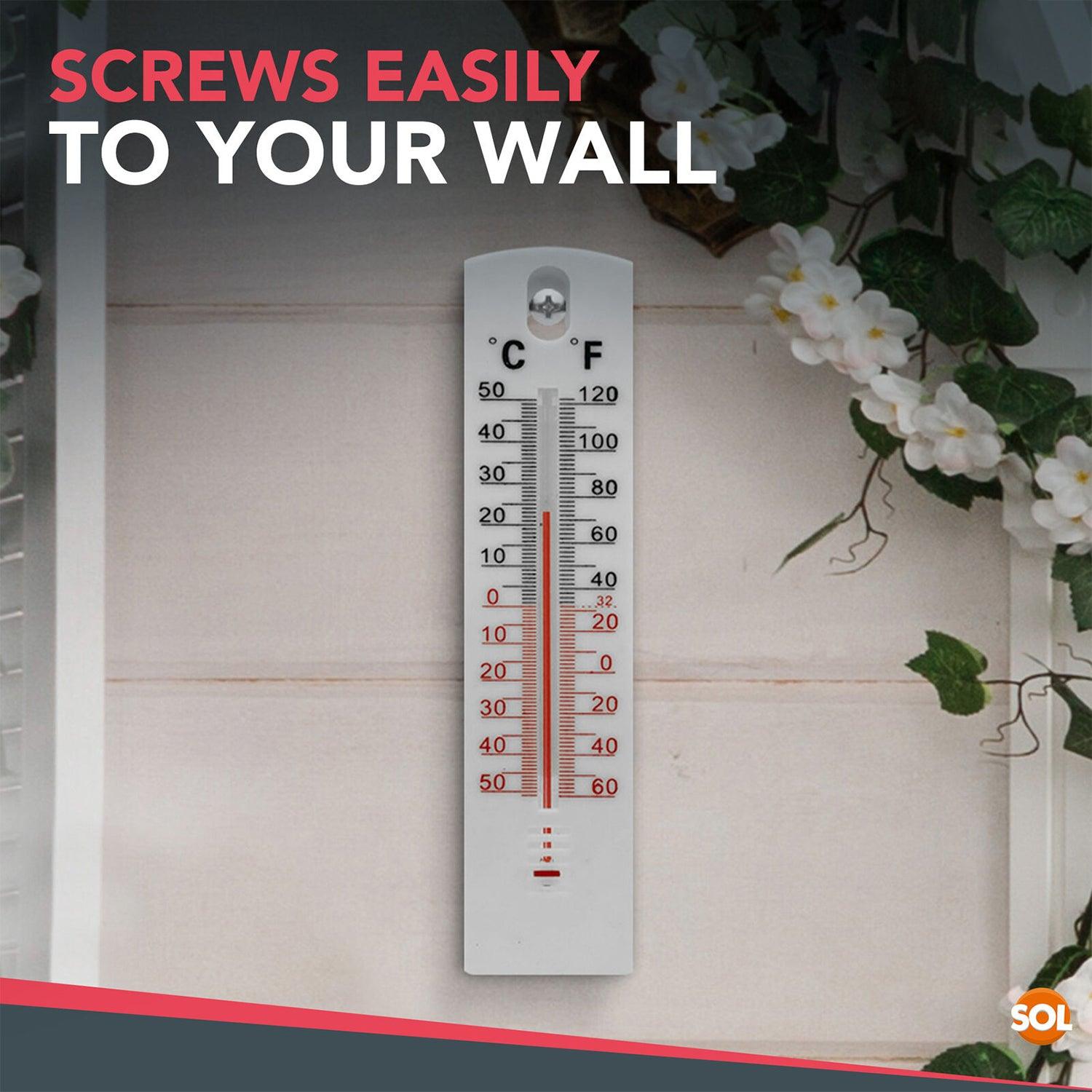 Indoor Wall Thermometer - 2 Indoor Outdoor Room Office Temperature ...