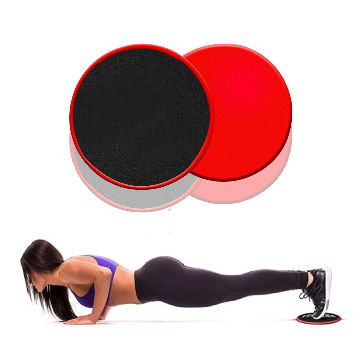 2 x Dual Sided Gliding Discs Exercise Sliders Core  