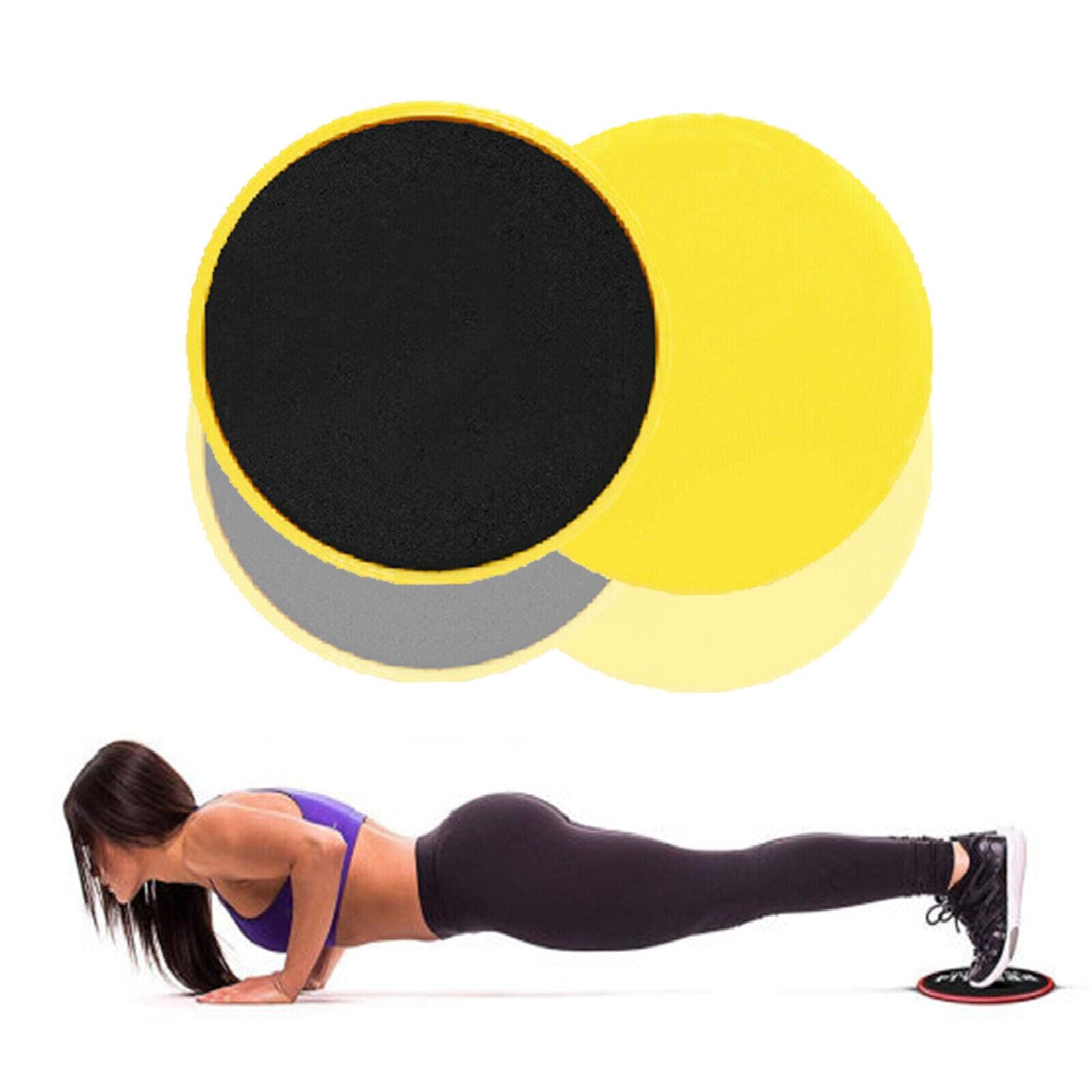 Yellow Core Sliders for Working Out - Exercise Sliders Fitness Set of 2