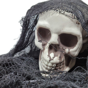 Halloween Decorations With Skeletons - 2x Chain SKELETON Horror Haunted Pirate Hanging Skull Decoration Prop
