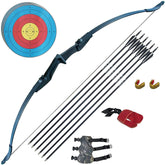 Hunting Bow and Arrow Set - 40lb Long Bow Archery Takedown Recurve Bow and Arrow Set