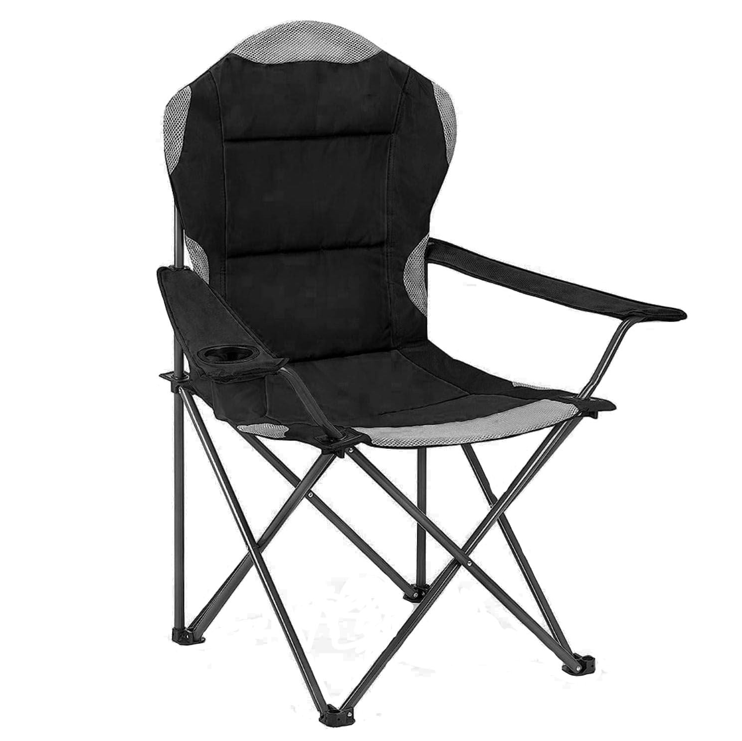 Cheap Folding Camping Chair- Padded  High Back Folding Camping Chair