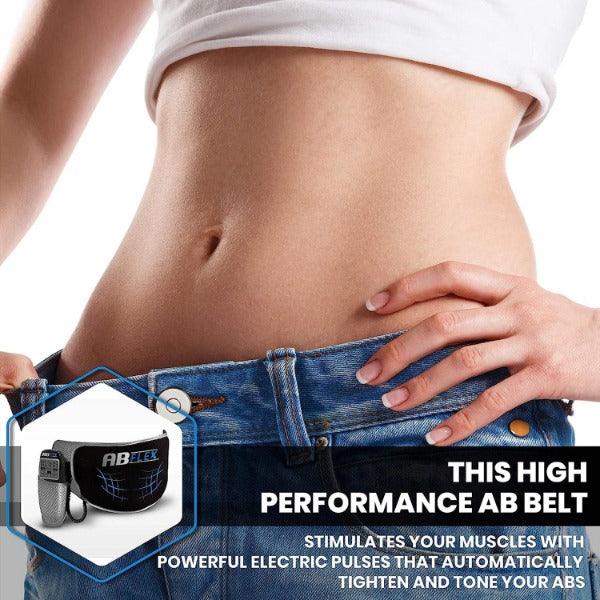 Stomach Toner Belt - ABFLEX Ab Toning Belt and Ab Stimulator for Slender  Toned Stomach Muscles