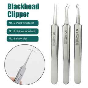 Blackhead Remover Needle - Pimple Blemish Comedone Extractor Tweezer Tool