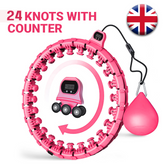 MASKURA Smart Weighted Hula Hoop With Counter 24 knots - Weight Loss Hula Hoop, Smart Fitness, Adjustable Ring Size With Counter Suitable For Adult